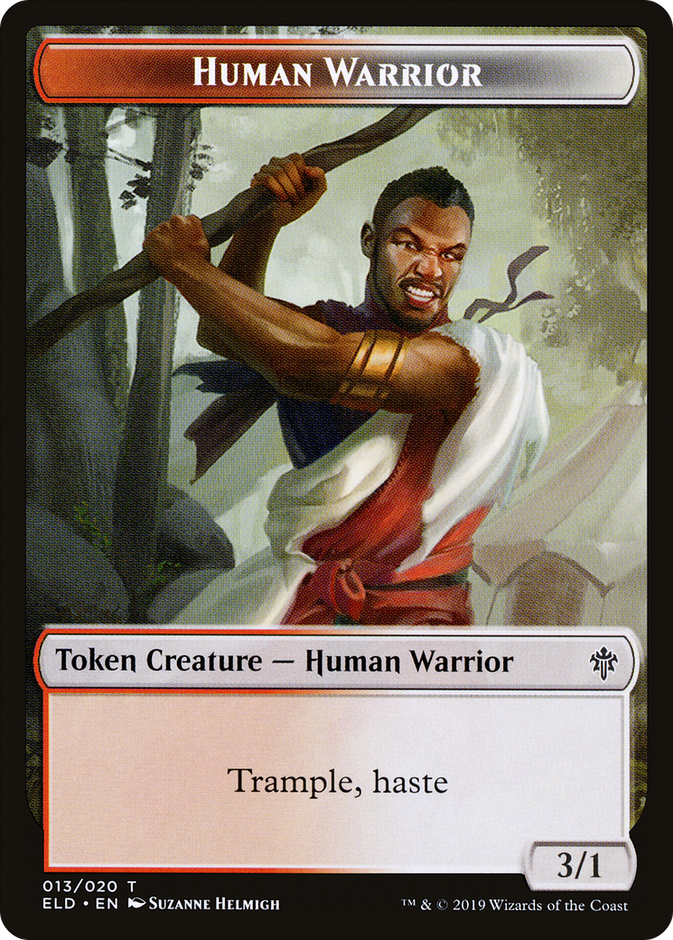 Human Warrior (TELD-013) [Throne of Eldraine Tokens]