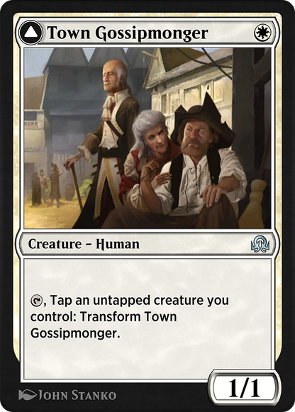 Town Gossipmonger // Incited Rabble (SIR-053) [Shadows over Innistrad Remastered]