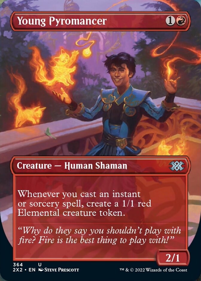 Young Pyromancer (Borderless Alternate Art) [Double Masters 2022]