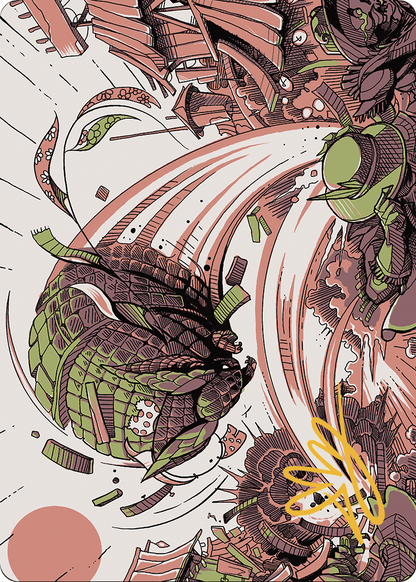 Savage Smash // Savage Smash (AOTJ-047) (Borderless) [Outlaws of Thunder Junction Art Series] Foil