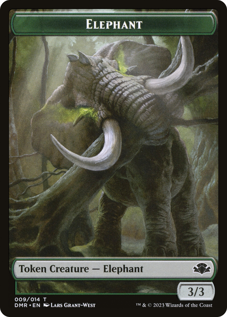 Elephant (TDMR-009) [Dominaria Remastered Tokens] Foil
