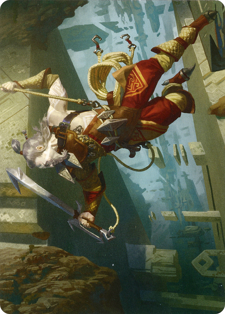 Cliffhaven Sell-Sword // Cliffhaven Sell-Sword (AZNR-038) (Borderless) [Zendikar Rising Art Series]