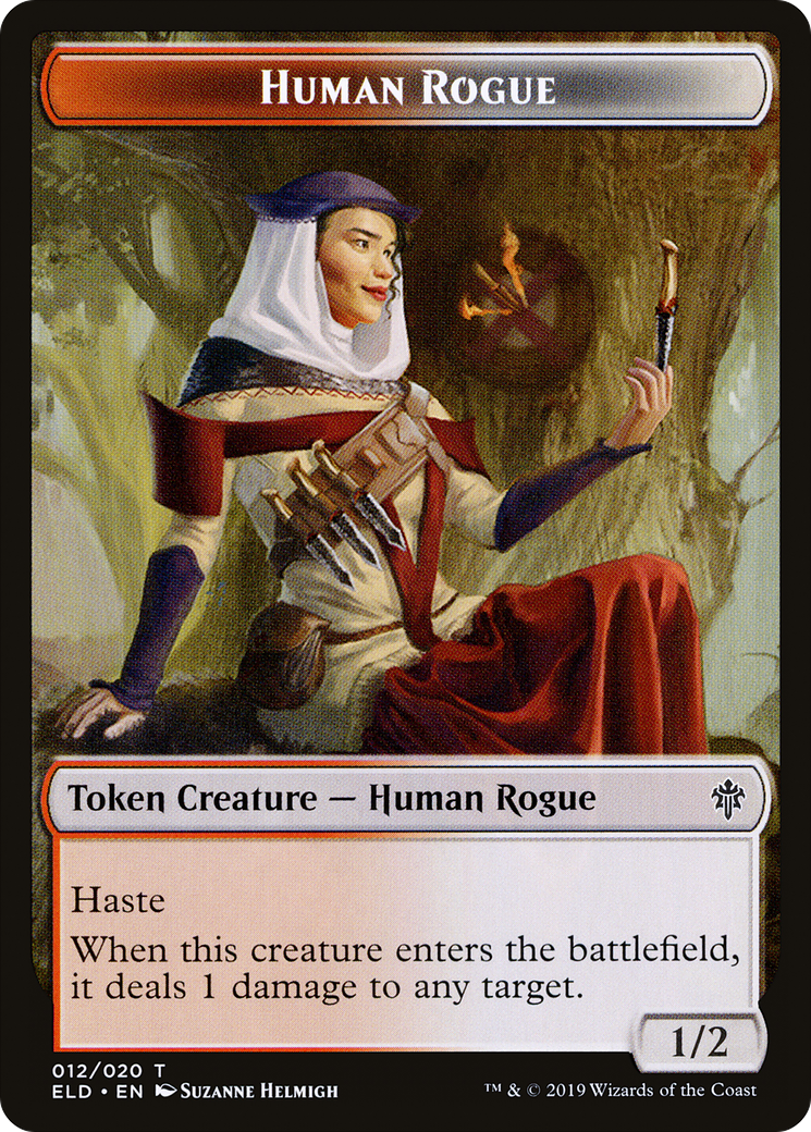 Human Rogue (TELD-012) [Throne of Eldraine Tokens]