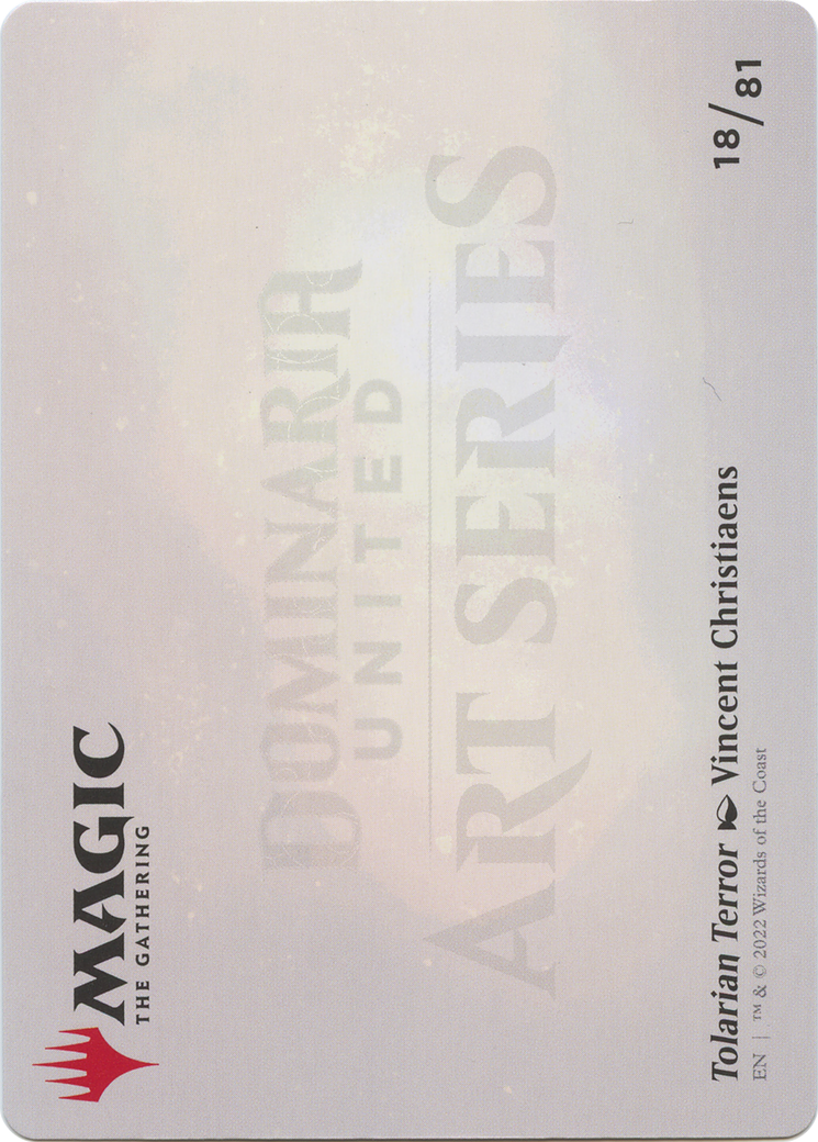 Tolarian Terror // Tolarian Terror (ADMU-018) (Borderless) [Dominaria United Art Series] Foil