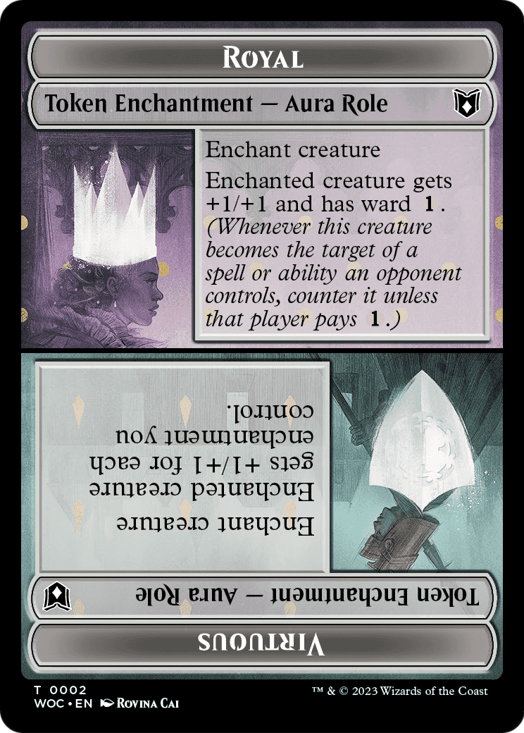 Royal // Virtuous (TWOC-002) [Wilds of Eldraine Commander Tokens] Foil