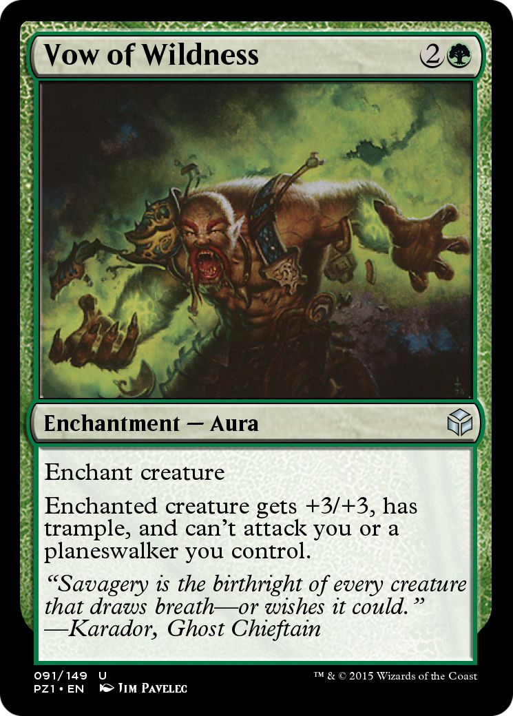 Vow of Wildness (PZ1-091) [Legendary Cube Prize Pack]