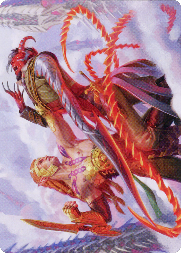 Tyvar's Stand // Tyvar's Stand (AONE-043) (Borderless) [Phyrexia: All Will Be One Art Series] Foil
