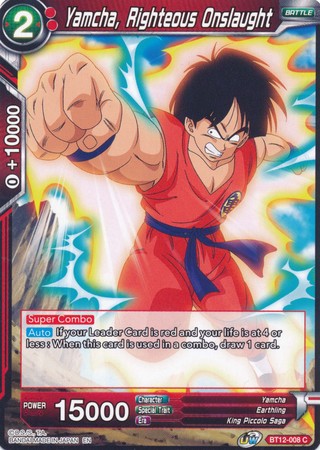 Yamcha, Righteous Onslaught (BT12-008) [Vicious Rejuvenation]