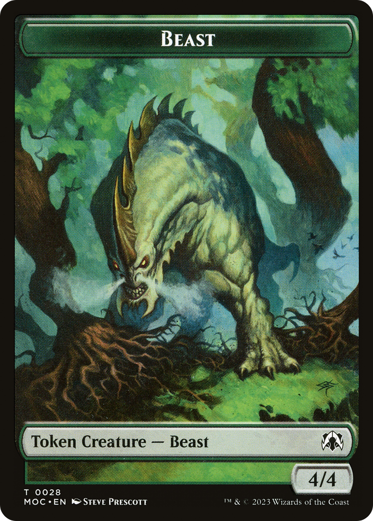Beast (TMOC-028) [March of the Machine Commander Tokens]
