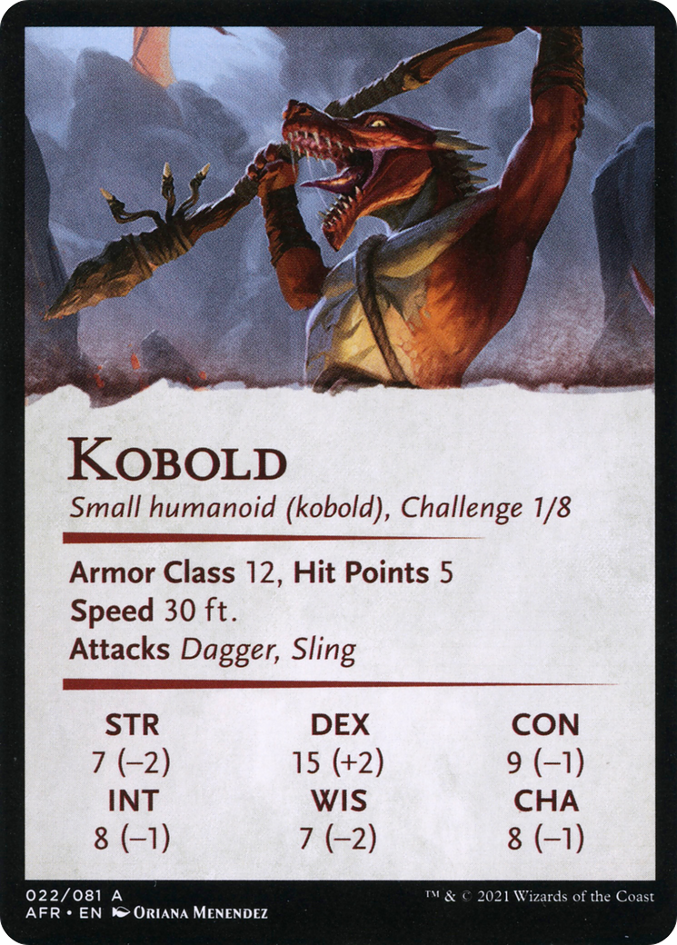 Minion of the Mighty // Kobold (AAFR-022) (Borderless) [Adventures in the Forgotten Realms Art Series]
