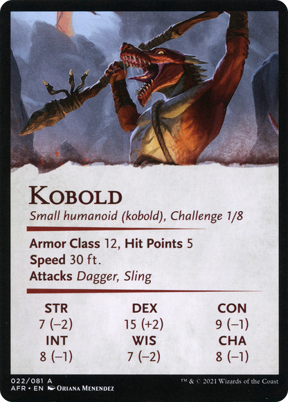 Minion of the Mighty // Kobold (AAFR-022) (Borderless) [Adventures in the Forgotten Realms Art Series]