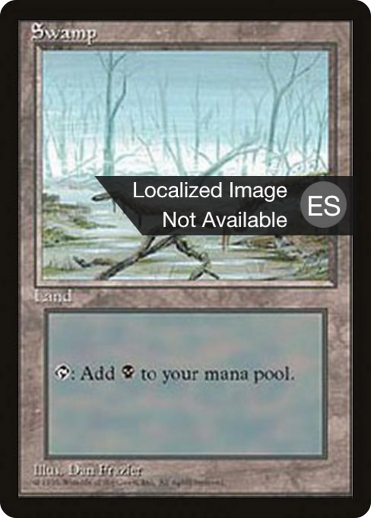 Swamp (A) (4BB-192) [Fourth Edition Foreign Black Border]