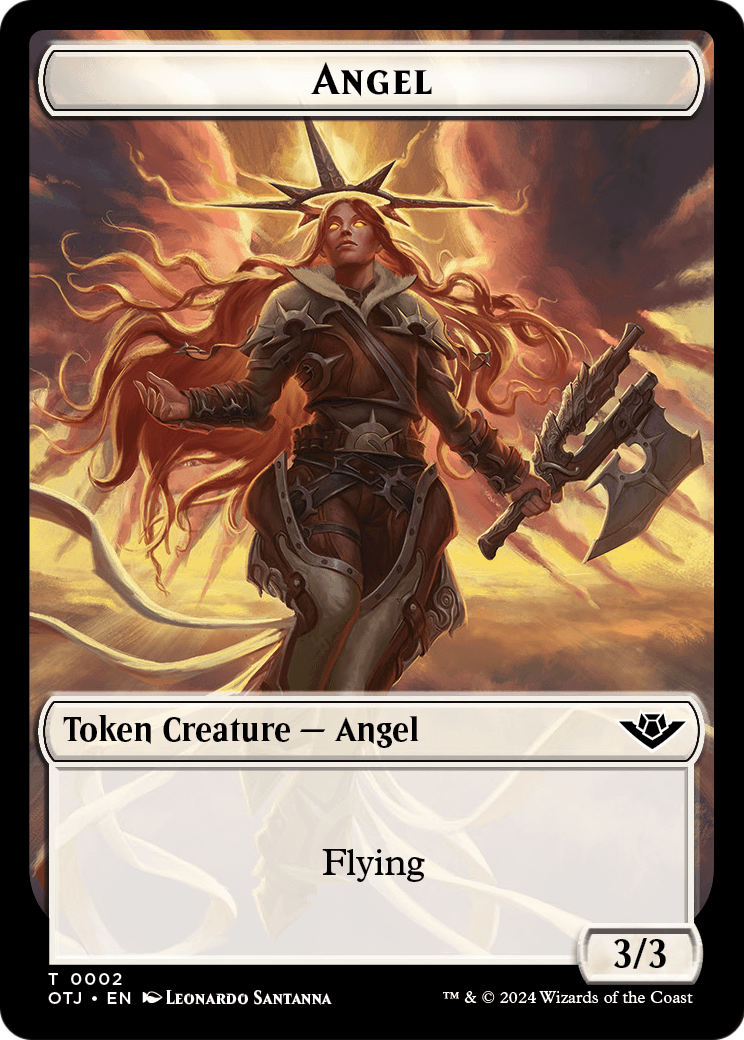 Angel (TOTJ-002) [Outlaws of Thunder Junction Tokens]