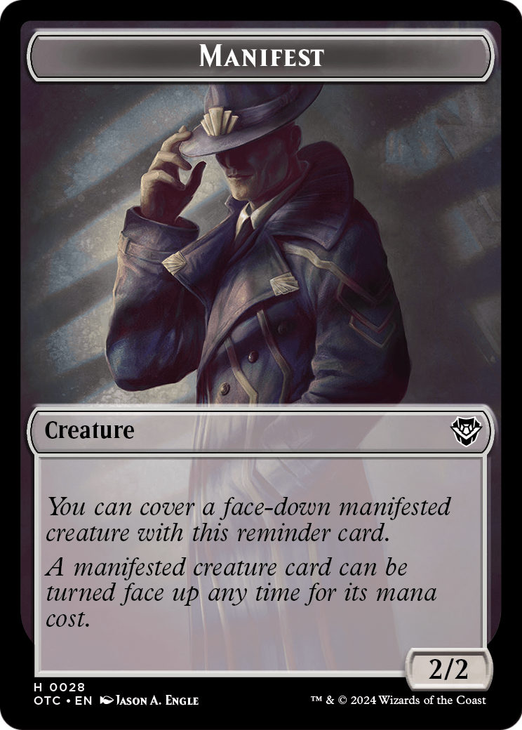 Manifest (TOTC-028) [Outlaws of Thunder Junction Commander Tokens] Foil