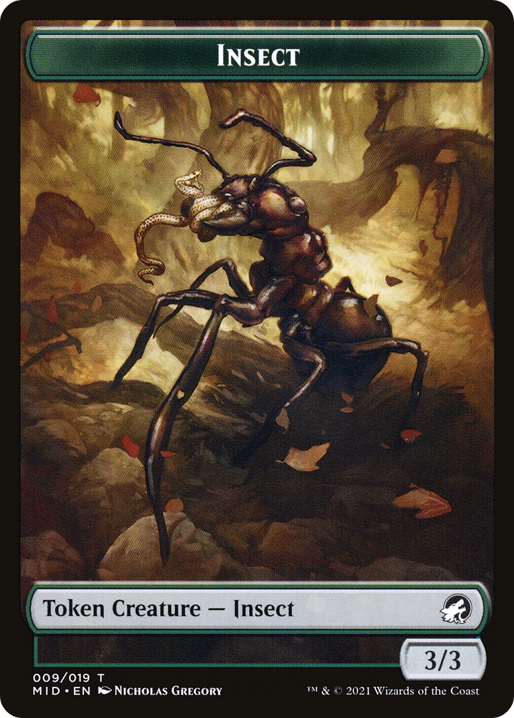 Insect (TMID-009) [Innistrad: Midnight Hunt Tokens]