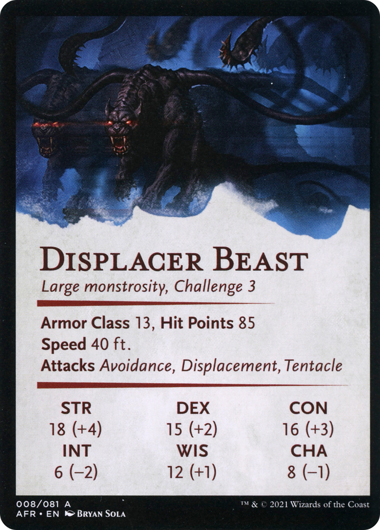 Displacer Beast // Displacer Beast (AAFR-008) (Borderless) [Adventures in the Forgotten Realms Art Series]