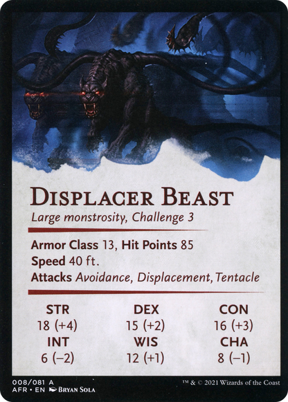 Displacer Beast // Displacer Beast (AAFR-008) (Borderless) [Adventures in the Forgotten Realms Art Series]