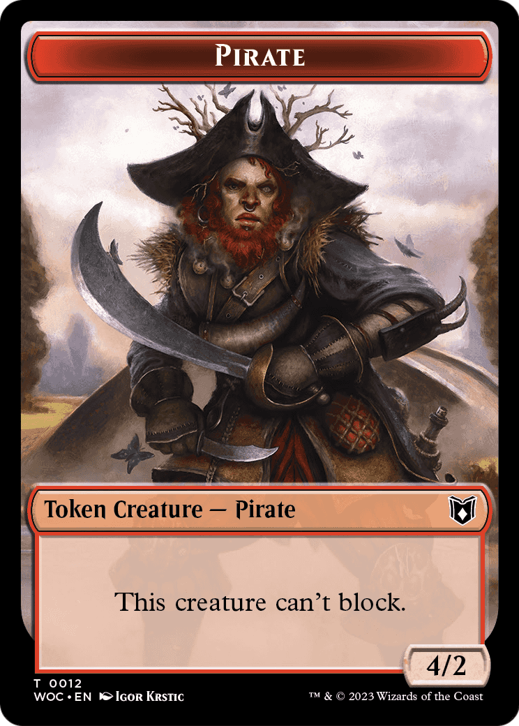 Pirate (TWOC-012) [Wilds of Eldraine Commander Tokens]