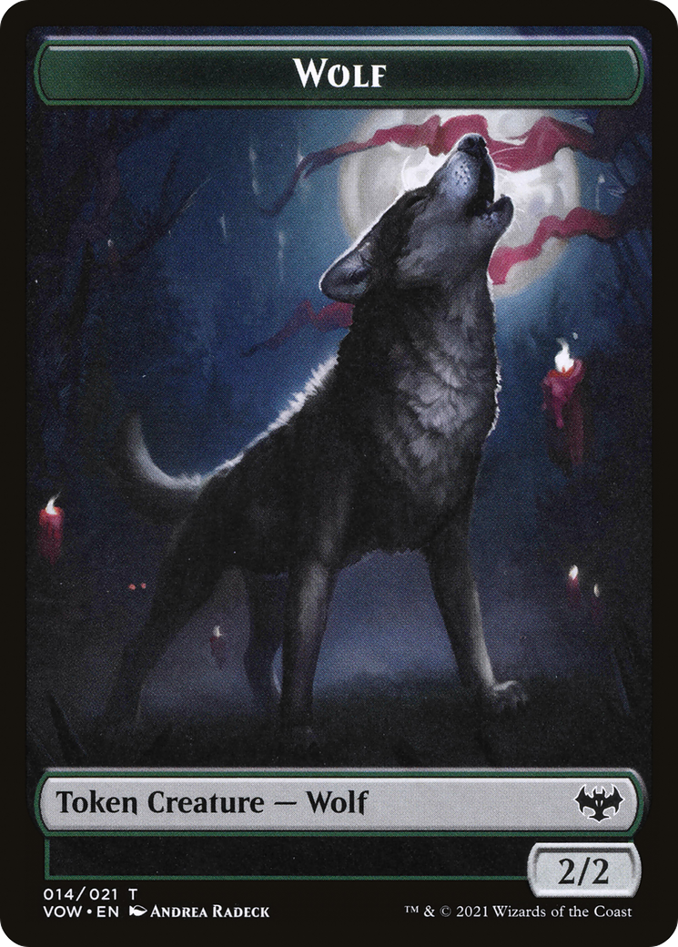 Wolf (TVOW-014) [Innistrad: Crimson Vow Tokens] Foil
