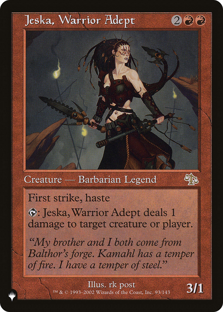 Jeska, Warrior Adept [The List]