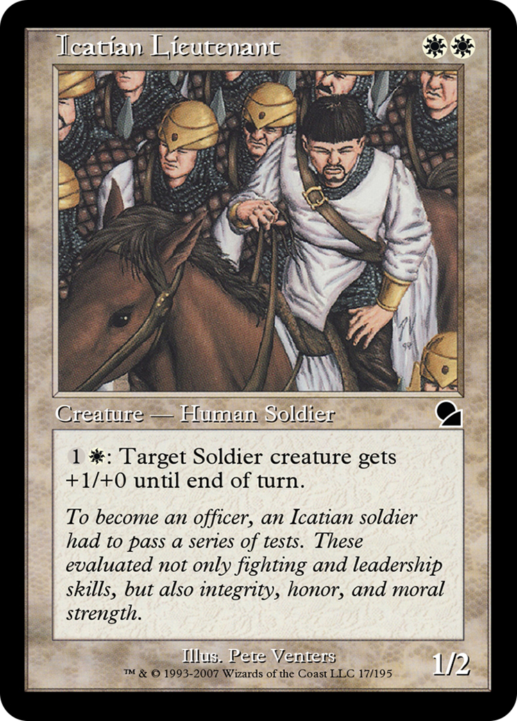 Icatian Lieutenant (ME1-017) [Masters Edition] Foil
