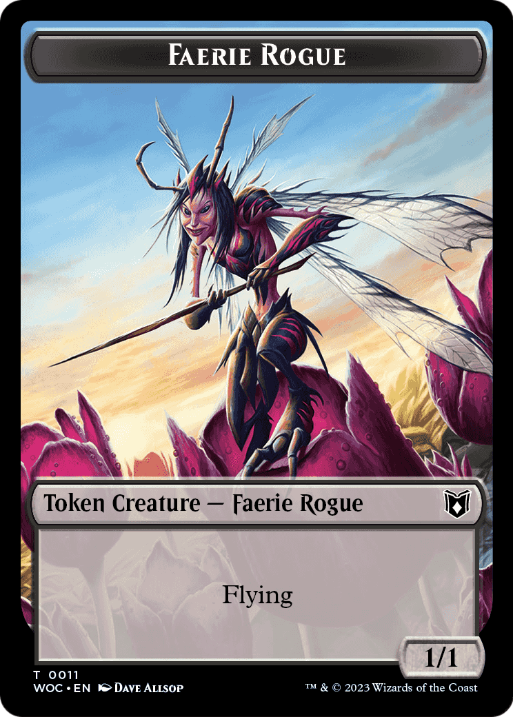 Faerie Rogue (TWOC-011) [Wilds of Eldraine Commander Tokens] Foil
