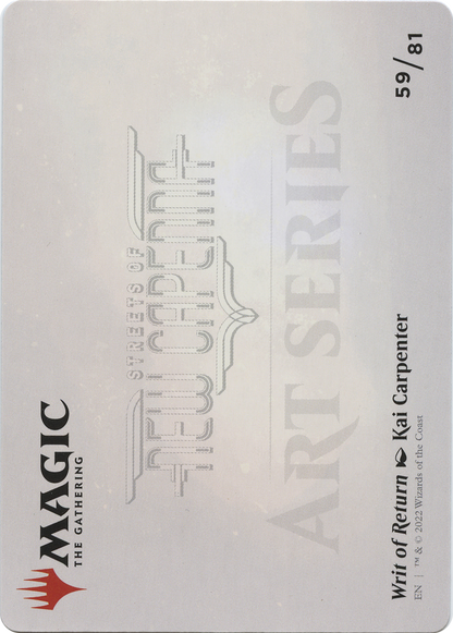 Writ of Return // Writ of Return (ASNC-059) (Borderless) [New Capenna Art Series] Foil