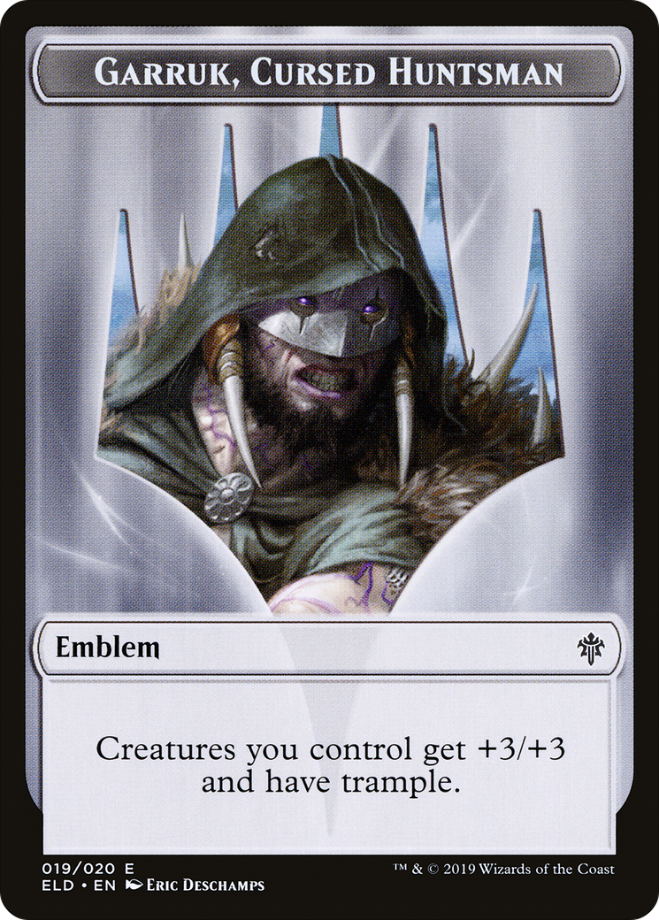 Garruk, Cursed Huntsman Emblem (TELD-019) [Throne of Eldraine Tokens]