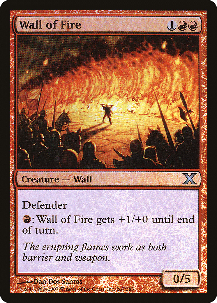 Wall of Fire (10E-247★) [Tenth Edition] Foil