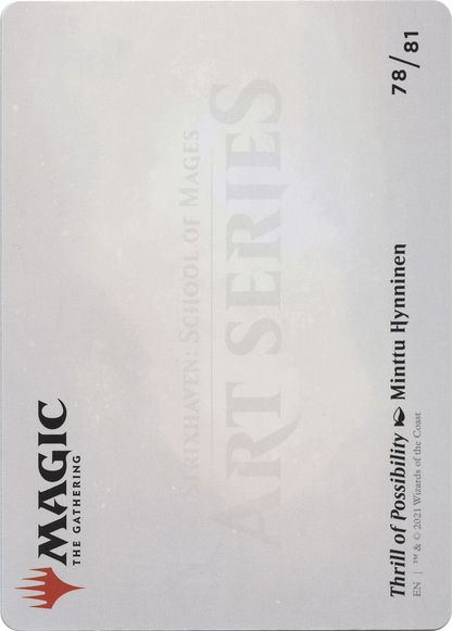 Thrill of Possibility // Thrill of Possibility (ASTX-078) (Borderless) [Strixhaven Art Series] Foil