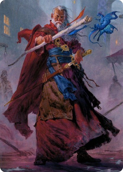 Elminster // Elminster (ACLB-064) (Borderless) [Battle for Baldur's Gate Art Series] Foil