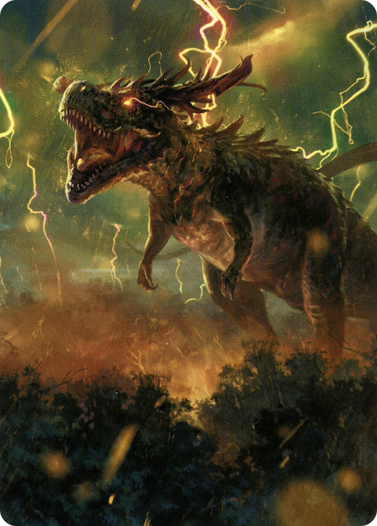 Thrasta, Tempest's Roar // Thrasta, Tempest's Roar (AMH2-042) (Borderless) [Modern Horizons 2 Art Series] Foil