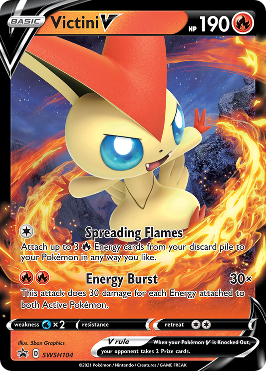 Victini V (SWSH104) [Épée et Bouclier : Cartes promo Black Star]