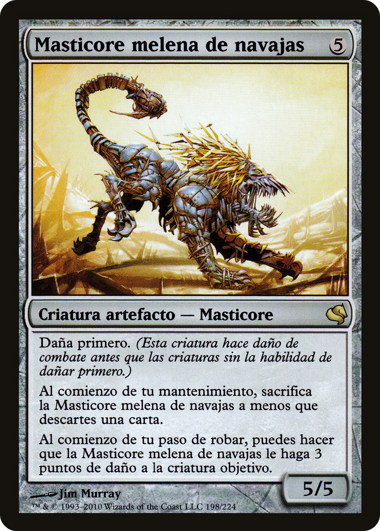 Razormane Masticore (Spanish) - "Masticore melena de navajas" (PS11-198) [Salvat 2011]