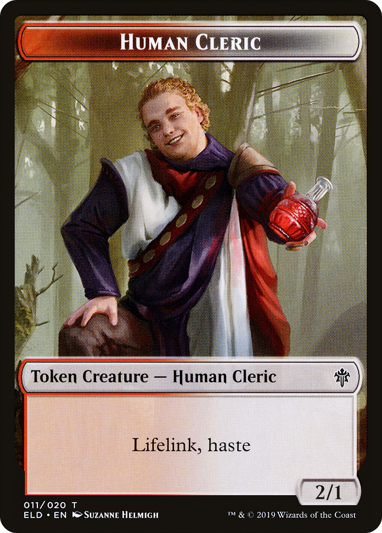 Human Cleric (TELD-011) [Throne of Eldraine Tokens]