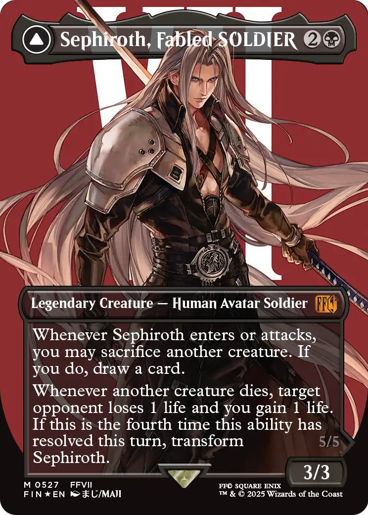 Sephiroth, Fabled SOLDIER // Sephiroth, One-Winged Angel (Borderless) (Surge Foil) [FINAL FANTASY]