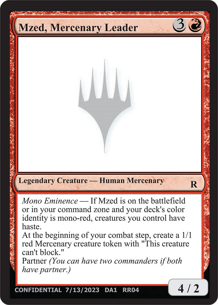 Mzed, Mercenary Leader (UNK-RR04A) [Unknown Event]