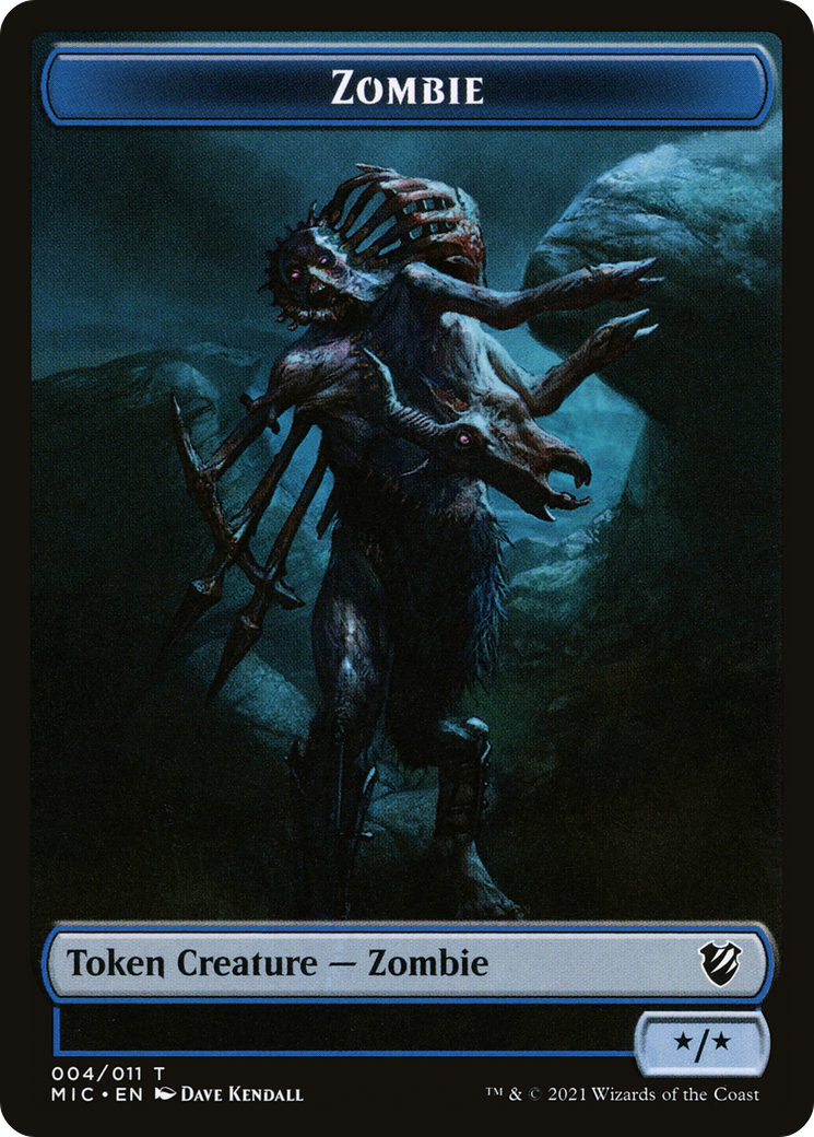 Zombie (TMIC-004) [Midnight Hunt Commander Tokens]