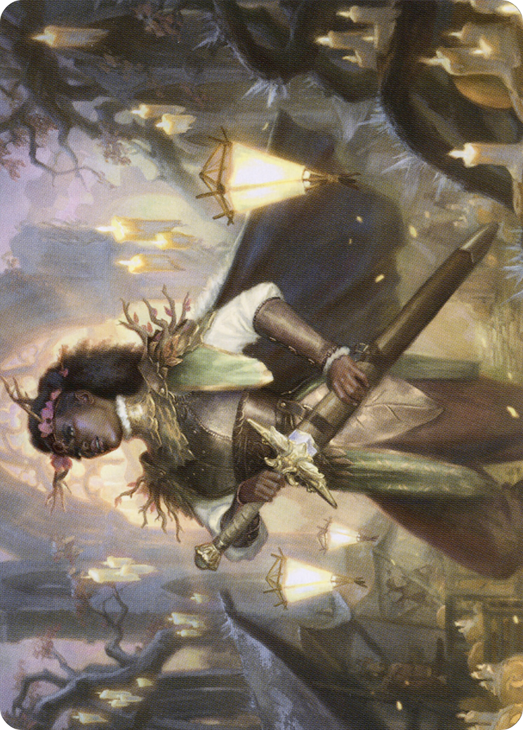 Sungold Sentinel // Sungold Sentinel (AMID-020) (Borderless) [Midnight Hunt Art Series] Foil