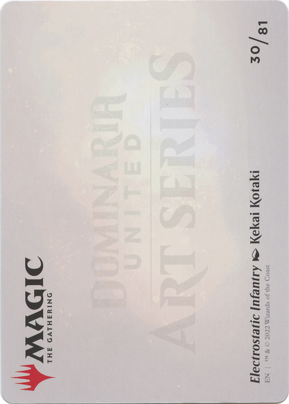 Electrostatic Infantry // Electrostatic Infantry (ADMU-030) (Borderless) [Dominaria United Art Series] Foil