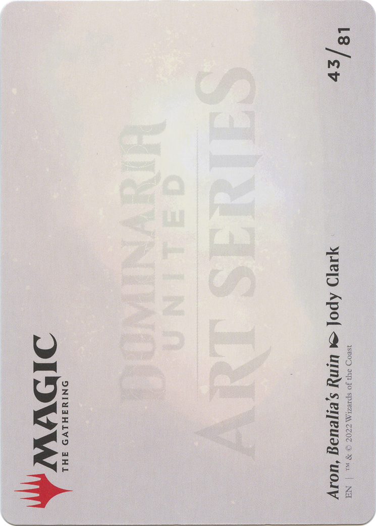 Aron, Benalia's Ruin // Aron, Benalia's Ruin (ADMU-043) (Borderless) [Dominaria United Art Series] Foil