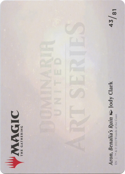 Aron, Benalia's Ruin // Aron, Benalia's Ruin (ADMU-043) (Borderless) [Dominaria United Art Series] Foil