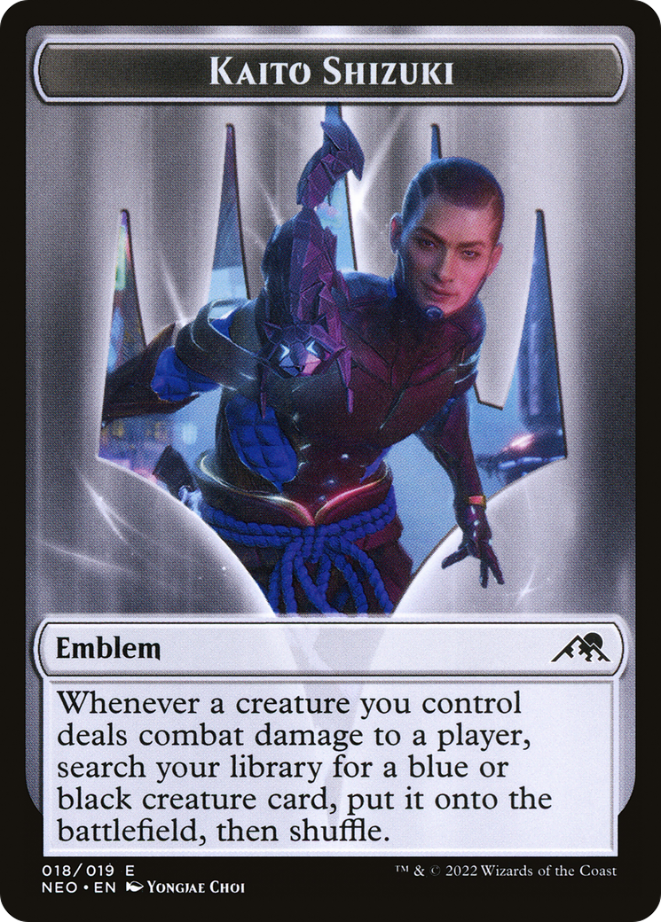 Kaito Shizuki Emblem (TNEO-018) [Kamigawa: Neon Dynasty Tokens]