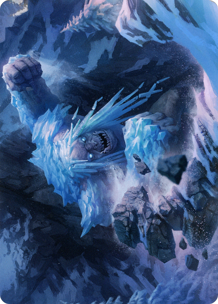 Icehide Troll // Icehide Troll (ASKHM-046) (Borderless) [Art Series: Kaldheim]