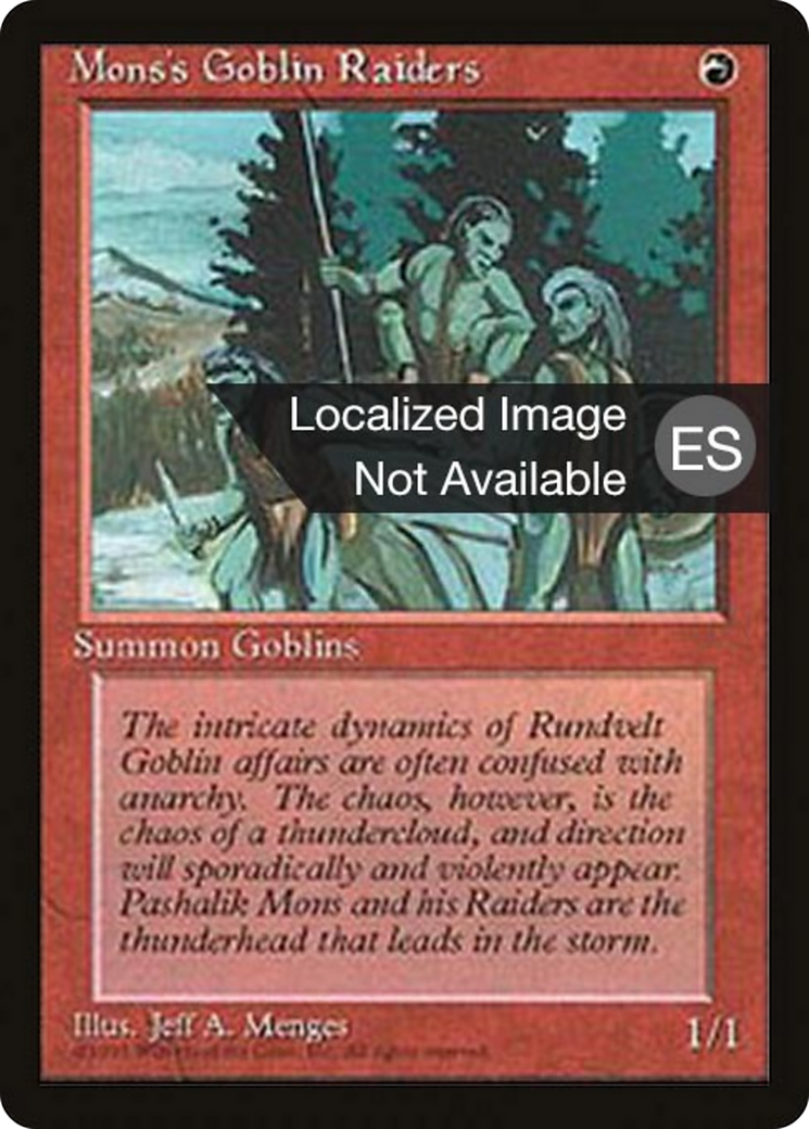 Mons's Goblin Raiders [Fourth Edition Foreign Black Border]