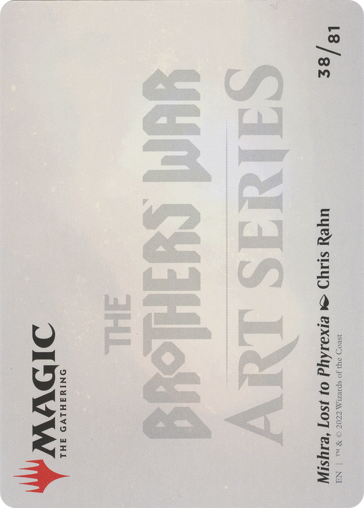 Mishra, Lost to Phyrexia // Mishra, Lost to Phyrexia (ABRO-038) (Borderless) [The Brothers' War Art Series] Foil