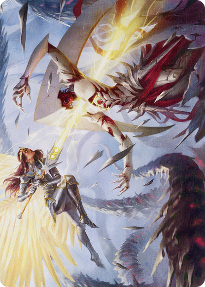 Elspeth's Smite // Elspeth's Smite (AMOM-005) (Borderless) [March of the Machine Art Series] Foil