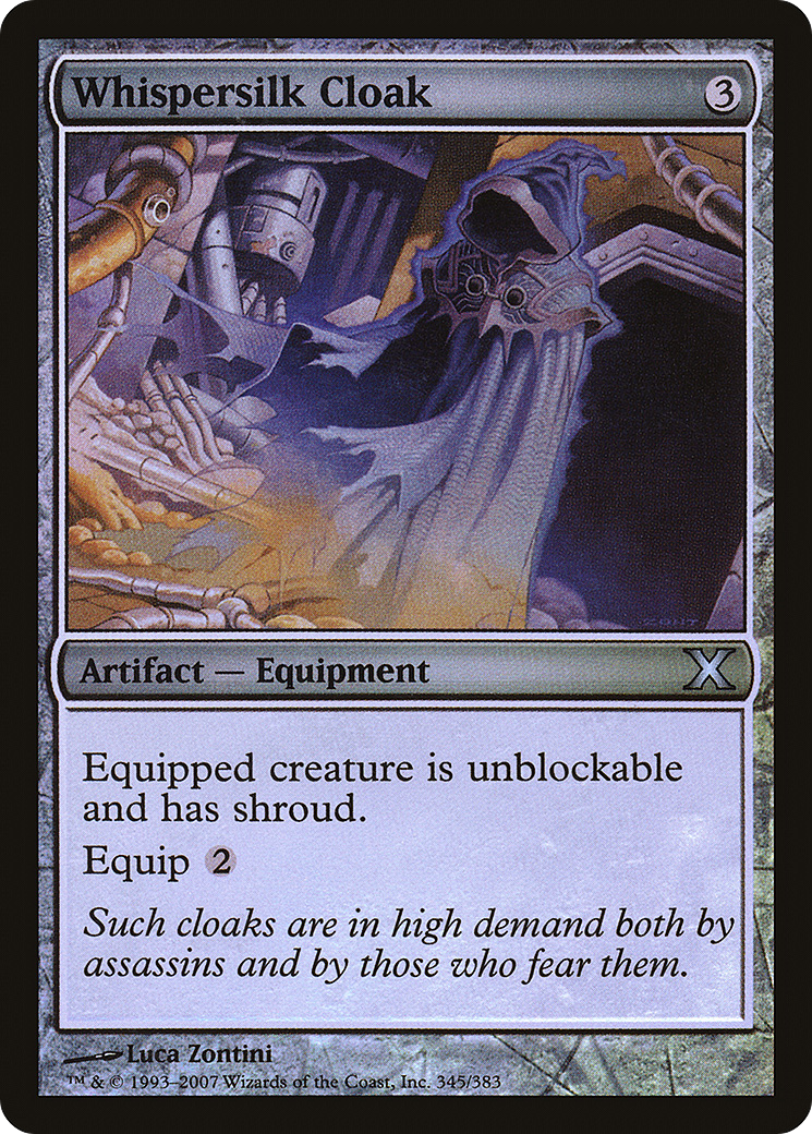 Whispersilk Cloak (10E-345★) [Tenth Edition] Foil