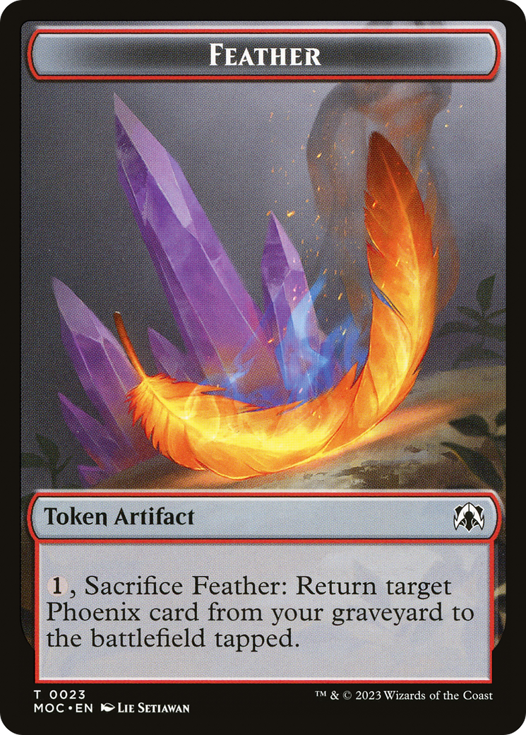 Feather (TMOC-023) [March of the Machine Commander Tokens]