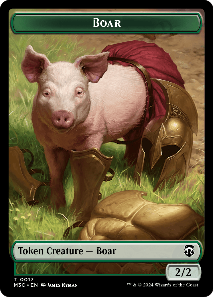 Boar (TM3C-017) [Modern Horizons 3 Commander Tokens] Foil